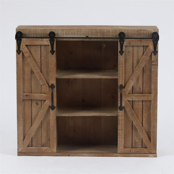 LuxenHome Wood Farmhouse Storage Wall Cabinet - Walmart.com - Walmart.com