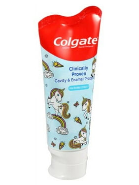 Colgate Unicorn Anticavity Kids Toothpaste With Fluoride For Ages 2+, Ada-Accepted, Mild Bubble Fruit Flavor - 3.5 Ounces (4 Pack).