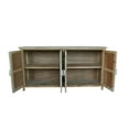thumbnail image 5 of AENKYO 60" Vintage Accent Cabinet with Carved Doors, Adjustable Shelves, Entryway Sideboard Buffet Cabinet, Antique Brown, 5 of 9