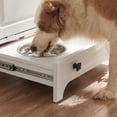 thumbnail image 3 of roomfitters  Dog Feeding Station with 2 Elevated Dog Bowls, Tilt Out Pet Feeding Cabinet Station White, 3 of 9