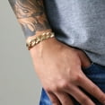 thumbnail image 3 of Nuragold 10k Real Yellow Gold Solid Cuban Curb Link 12.5mm Chain Bracelet (7.5"-9") Italian Jewelry for Men, 3 of 9