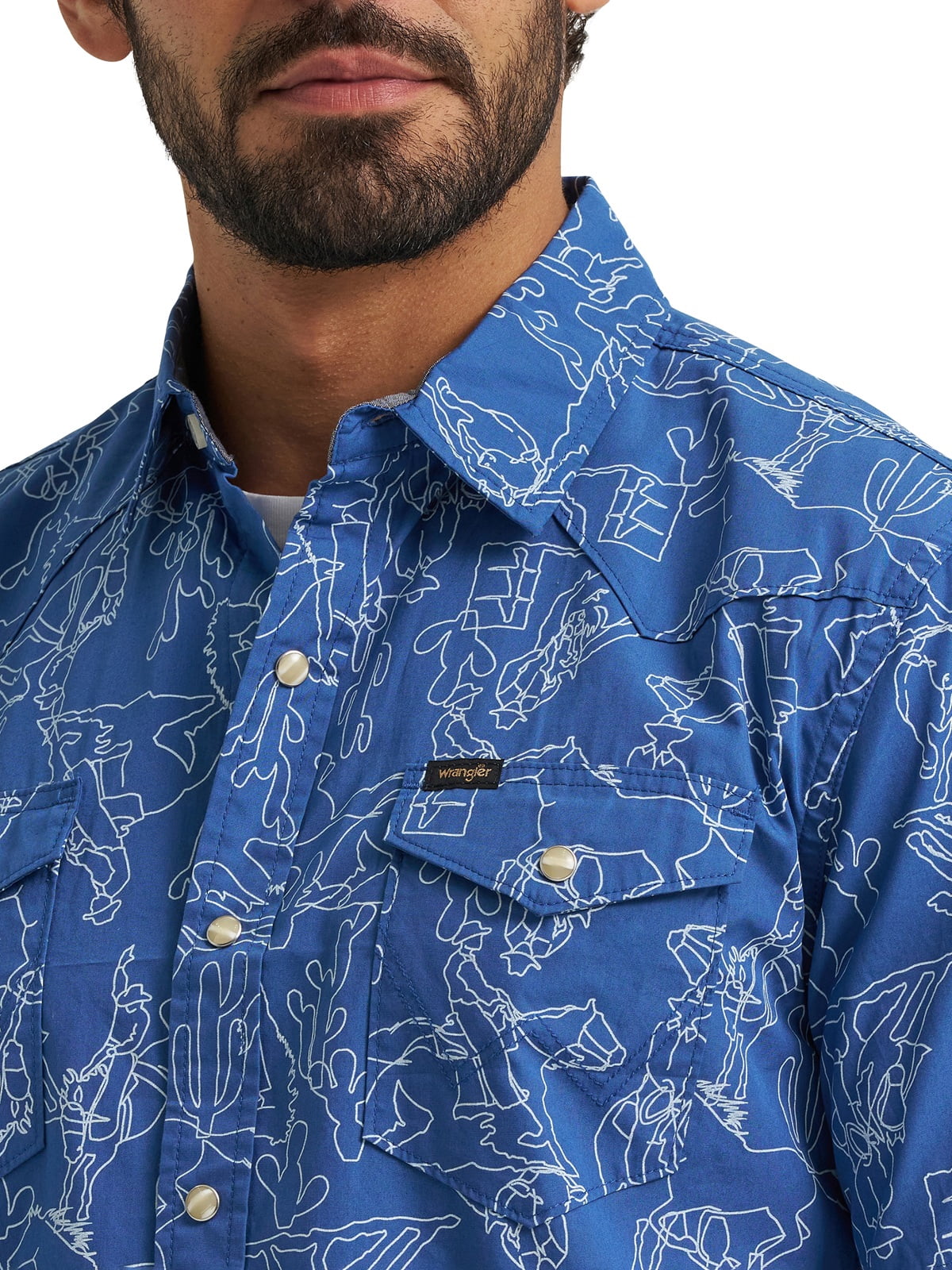 Wrangler® Men's Western Inspired Short Sleeve Shirt