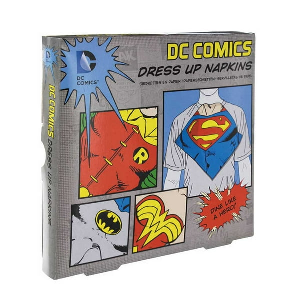 DC Comics Dress Up Napkins Superman Wonder Woman Robin Batman Set Paladone