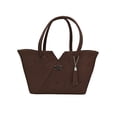 thumbnail image 1 of Bolso de Mano en Piel FANA BOLSOS Cincelada Lorena Chocolate, 1 of 3