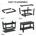 thumbnail image 6 of Yeshouse Space-Saving Industrial Coffee Table, 2-Tier Wood and Metal Center Table with Storage Shelf, Easy Assembly, 6 of 6