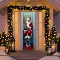 thumbnail image 5 of Funny Christmas Door Cover Banner Front Door Photo Backdrop Cloth Holiday Decoration Background Restroom Hanging Cloth Porch Sign Banner New Year Favor, 5 of 9