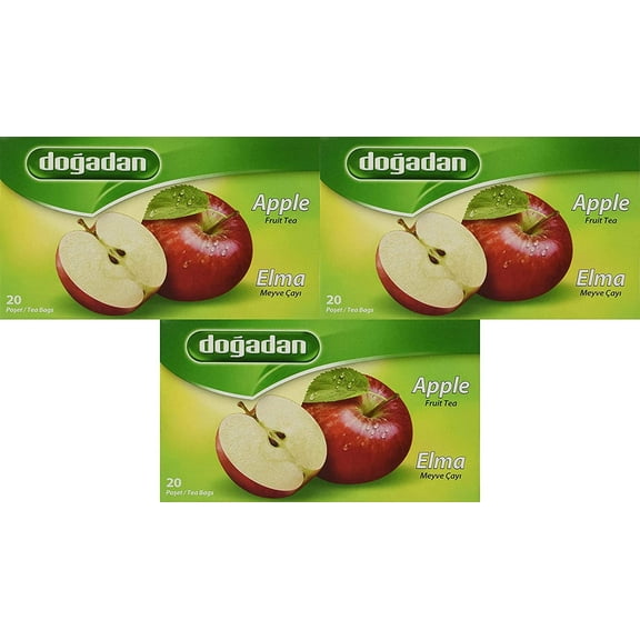 dogadan Apple Fruit Tea 20 Tea Bags Pack of 3 ( 60 tea bags)