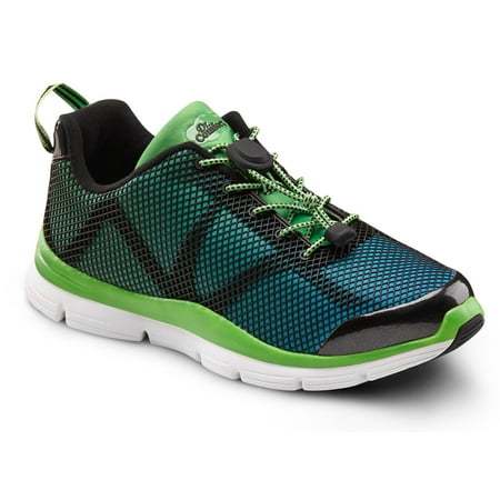 

Dr. Comfort Katy Women s Athletic Shoe: 9.5 Wide (C-D) Green/Turquoise Elastic Lace