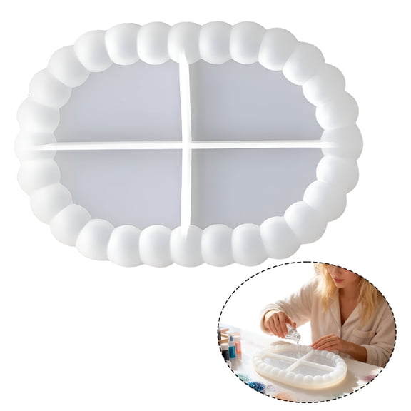 ACDANC Resin Molds Transparent Design Resin Molds Silicone Clearance Food Grade Materials Precise Details Silicone Molds for Resin,Oval