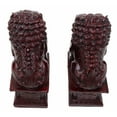 thumbnail image 3 of A10034 Feng Shui 4" Red Fu Foo Dogs Pair Guardian Lions Wealth Resin Statue, 3 of 5