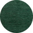 thumbnail image 1 of Ahgly Company Machine Washable Indoor Round Abstract Dark Forest Green Area Rugs, 5' Round, 1 of 7
