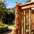 thumbnail image 6 of Kdkad Fall Thanksgiving Halloween Artificial Maple Leaf Garland Pumpkin Sunflower Berry Season Hanging Garland For Home Front Door Fireplace Decor, 6 of 8