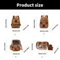 thumbnail image 3 of Huhudde Capybara Shaped Plush Backpack Soft And Comfortable Shoulder Bag With Functional Compartments For Everyday Use, 3 of 20