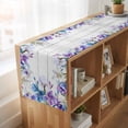 thumbnail image 6 of Table Runners 72 Inches Long Dress Scarves, Spring Flowers Farmhouse Kitchen/Dining Table Runner, Coffee Tablerunners, Watercolor Garden Florals Wooden Grain 14x72 Inch, 6 of 9