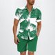 thumbnail image 4 of Mens Camisas de Manga Larga Casual Elegante Cuadrado Girar Hacia Abajo Cuello Botón Blusa, Verano de Spandex, 4 of 5