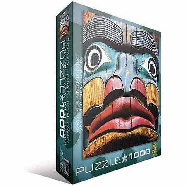 Eurographics Totem Pole 1000-Piece Puzzle - 19.25x26.5 Inch Canadian Aboriginal Art Puzzle