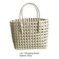 thumbnail image 6 of Beach Bag Hollow Square Large Capacity Straw Portable Shopping Basket Storage Supplies, 6 of 6