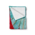 thumbnail image 2 of Art Soft Flannel Fleece Blanket, Baby Boy Paintings Ship in the Waves of Ocean Sun Kids Girls Nursery Picture, Cozy Plush for Indoor and Outdoor Use, 60" x 80", Teal Red Earth Yellow, by Ambesonne, 2 of 6