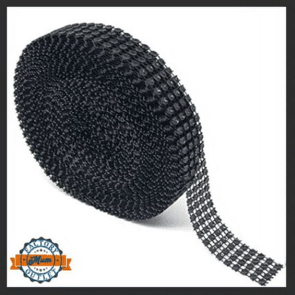 Rhinestone Roll 5 Yards - Black