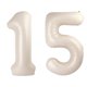 thumbnail image 1 of Globo número 15 color blanco crema de 40" Upgesy, 1 of 6