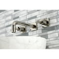 thumbnail image 3 of Kingston Brass KS6126ML Milano Double-Handle Wall Mount Bathroom Faucet, Polished Nickel, 3 of 8