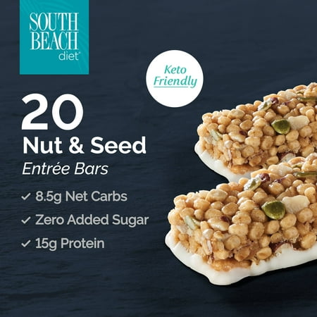 South Beach Diet Nut & Seed Entrée Bars, 20 ct. Keto Friendly Diet (Best Bars In South Beach)