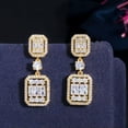 thumbnail image 2 of Cubic Zircon Square Dangle Drop Earring for Brides Costume Luxury Party Jewelry, 2 of 8