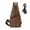 Black, variant on LAVA Men's Leather Sling Bag Waterproof One Shoulder Crossbody Bag for Travel Hiking Gym Black