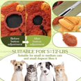 thumbnail image 3 of 2 uds bolso de hombro de lona para mascotas en forma de león lindo portador de gato portátil de lona para mascotas bolso de transporte de hombro bolso de pecho para gato bolso de mano para perros al, 3 of 5