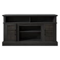 thumbnail image 7 of BELLEZE 58 Inch TV Stand, Rustic Wood Entertainment Center for TVs up to 65",  Contemporary Media Console Table with Two Open Shelves and Glass Door Cabinets - Astorga (Rustic Grey), 7 of 7
