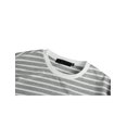 thumbnail image 4 of CamisePaHombres Cuello Redondo Mangas Largas Estampado de Rayas Gris Blanco 50, 4 of 7