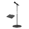 thumbnail image 2 of MERIGLARE Support de Micro de Sol Réglable Compact avec Base Ronde pour Scène Extérieur Chant avec Plateau de Support, 2 of 9