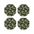 thumbnail image 2 of Balery 4 Pcs Camouflage Dinosaurleather Coasters Set, Drink Table Cup Coasters For Living Room Kitchen Coffee Decor, 2 of 9