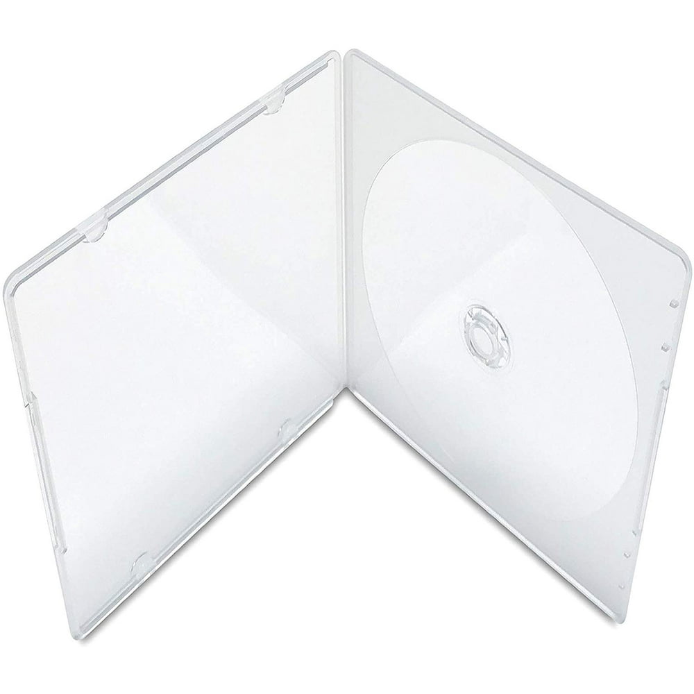 Slim Single Clear PP Poly CD DVD Case, 50Pack