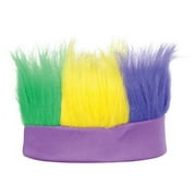 Adult size Hairy Headband - Mardi - Red White Blue - Yellow - Green - Pink - Orange
