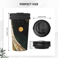 thumbnail image 3 of Lsque Abstract Gold Floral Galaxy Pattern Travel Coffee Mug 16oz: Insulated Coffee Cup with Leakproof Lid, Coffee Tumbler, Reusable Coffee Cups with Seal Lid, 3 of 8