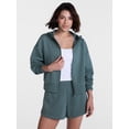 thumbnail image 3 of Avia Women's Plus Size Cropped Zip Hoody, Sizes 1X-4X, 3 of 7