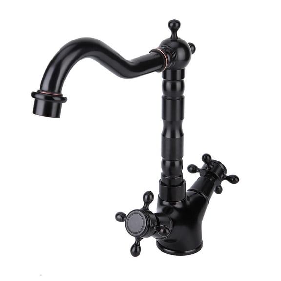 BIMZUC Vintage Brass European-Style Single-Handle Bathroom & Kitchen Faucet, 8.66" Wide, Heat‑Resistant, Quick‑Connect Design