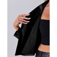 thumbnail image 5 of INSPIRE CHIC Notch Lapel Jacket for Women's Long Sleeve Cocktail Party Velvet Blazer, 5 of 6