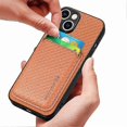 thumbnail image 3 of For Iphone 15 Carbon Fiber Leather Card Magsafe Mobile Phone Case, 3 of 4