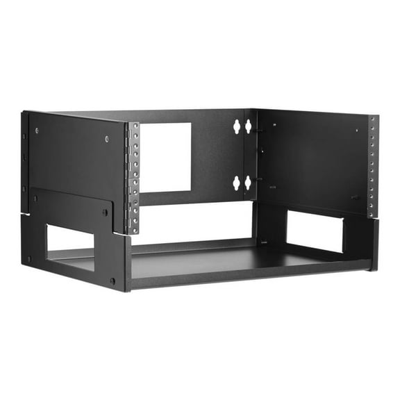 Eaton Tripp Lite Series 4U Wall-Mount Bracket with Shelf for Small Switches and Patch Panels, Hinged - Rack mount shelf - hinged - wall mountable - black - 4U - 19"
