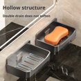 thumbnail image 2 of Hyasfey 2 Pcs Porte-Savon Mural pour Douche, Design Creux, Installation Simple, 2 of 8