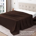 thumbnail image 3 of 600 Thread Count Egyptian Cotton Flat Sheet – 1 Piece, Stripe Chocolate Grand King (110" x 125") Size, 3 of 5