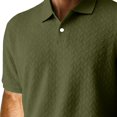 thumbnail image 7 of Rvwovn Men's Jacquard Button Up Shirt – Short Sleeve Knit Business Casual Collared Top, 7 of 7