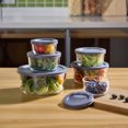 thumbnail image 2 of Mainstays 6 pcs Set Round Glass Food Storage Container, 2 of 6