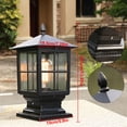 thumbnail image 2 of Miumaeov Post Pole Light Outdoor Garden Fence Yard Pillar Set Lantern Lamp Lighting Fixture Waterproof Black, 2 of 16