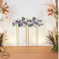 thumbnail image 2 of Loyalheartdy 2Pcs Wedding Flower Racks Floor Standing Metal Column Stand Gold Display Holder for Party Dinner Centerpiece (11x11x31.5 Inch), 2 of 12