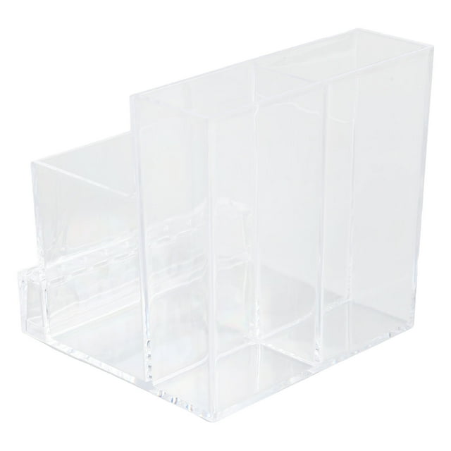 Cosmetic Brush Holder, Wear Makeup Brush Storage Box Clear Compartment Design for Dorm