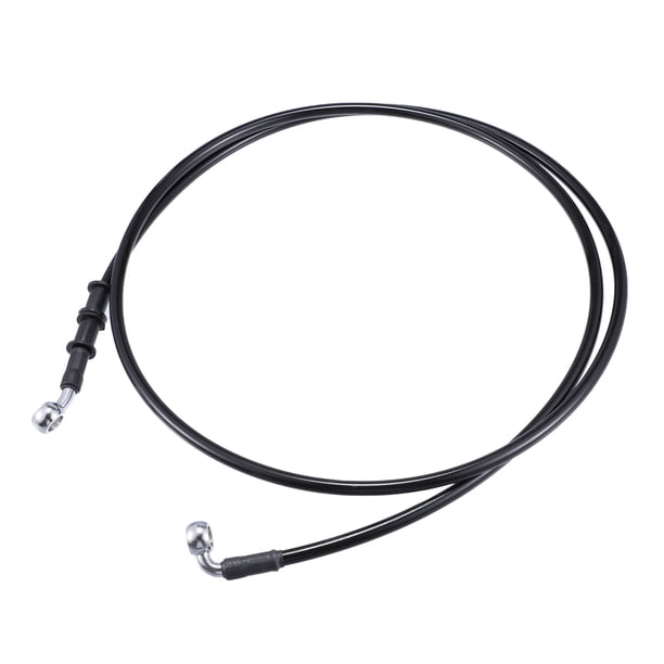 AN3 M10 Coche Hidráulico Freno Línea Aceite Manguera Tubería Accesorio 28° 90° Negro 170cm