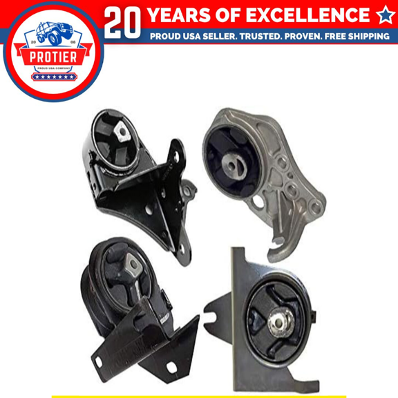 Fits 1996-2000 Chrysler Town & Country 3.8L 2WD Motor & Transmission Mount 4pcs